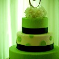Green Polka Dot Wedding Cake