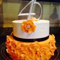 Ruffle Flower Birthday Cake