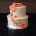 Coral Flowers Cake